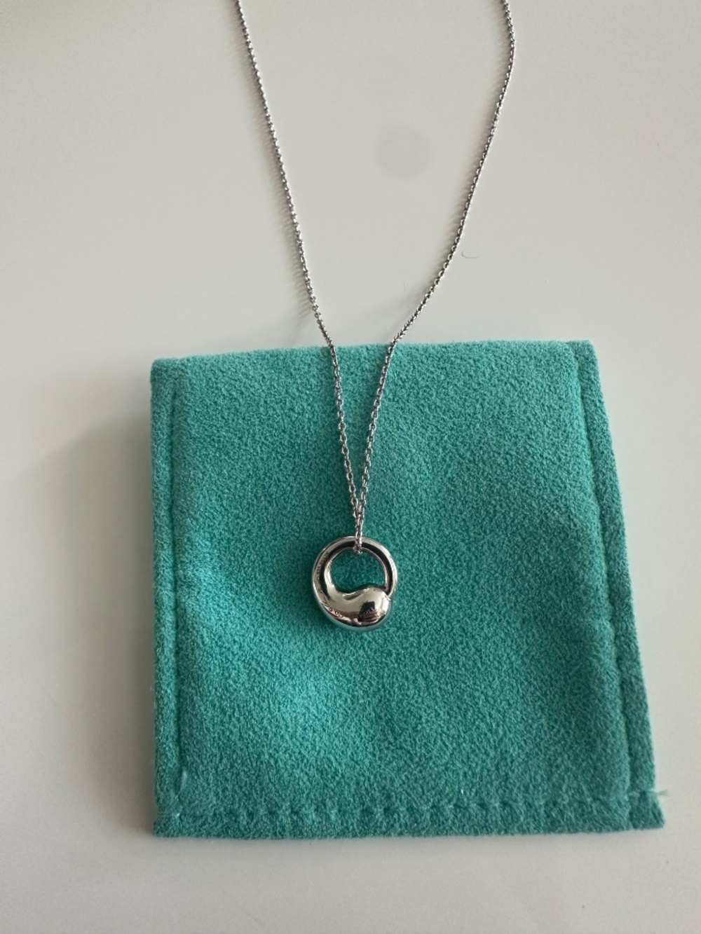 Tiffany & Co. Elsa Peretti Eternal Circle 12mm Sterling Silver Necklace - Picture 6 of 6